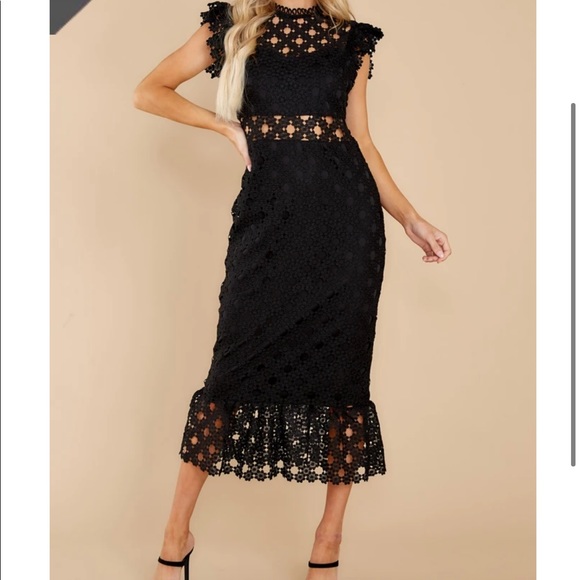 Red Dress Boutique Dresses & Skirts - Red Dress Boutique crochet midi dress